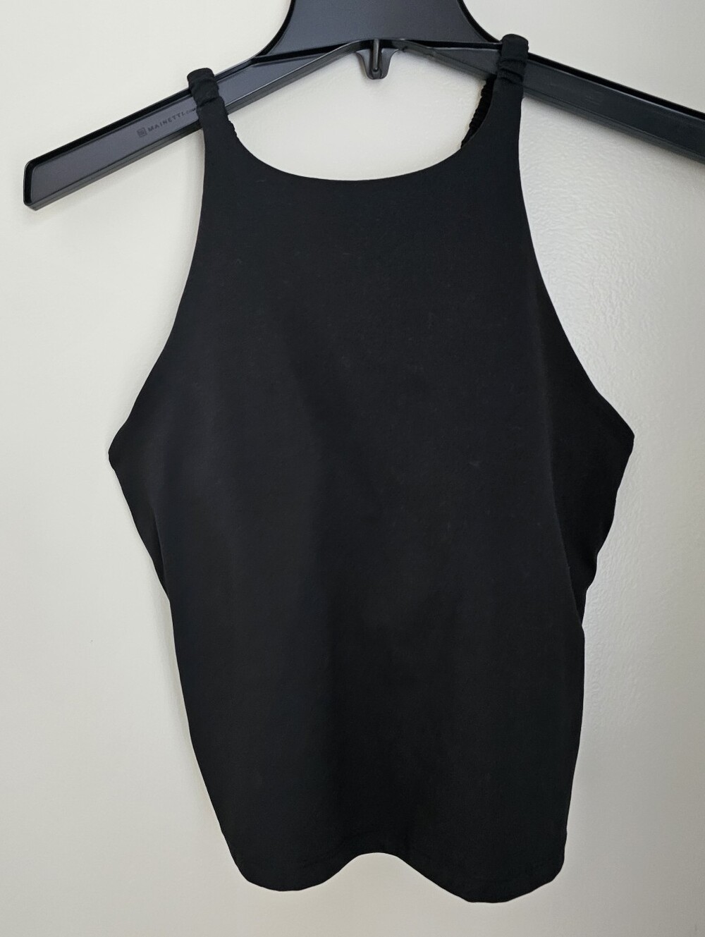 all in motion Black High-Neck Racerback Tank Top